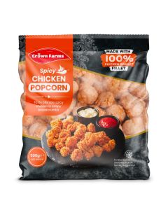 Crown Farms Hot Spicy Popcorn Chicken 500g