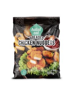 HALAL EAT BREADED CHICKEN NUGGETS 835g