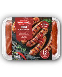 CROWN FARMS BEEF SAUSAGES
