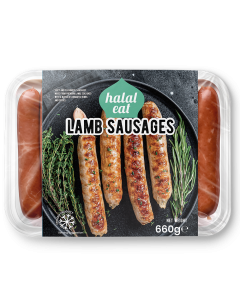 HALAL EAT LAMB SAUSAGES