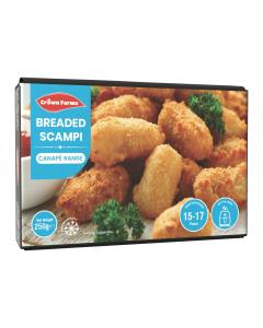 CROWN FRAMS BREADED SCAMPI 250G