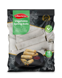 Crown Farms Vegetable Spring Rolls 18Pc 585g