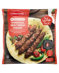 CROWN FARMS MEAT SEEKH KEBABS 12PC