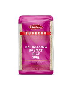 Crown Farms Supreme Extra Long Basmati Rice 20kg