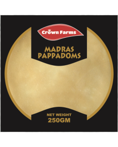 Crown Farms Plain Papadom 250g
