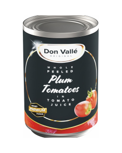 DON VALLE PEELED PLUM TOMATOES 2.5KG