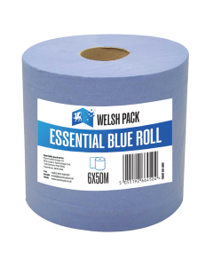 WP BLUE CENTREFEED ROLL 55M 6PCS