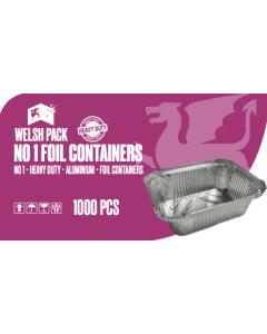 WP NO1 FOIL CONTAINERS 1000pc