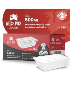 WELSH PACK C500 PLASTIC CONTAINER+LIDS