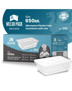 WELSH PACK C650 PLASTIC  CONTAINER+LIDS